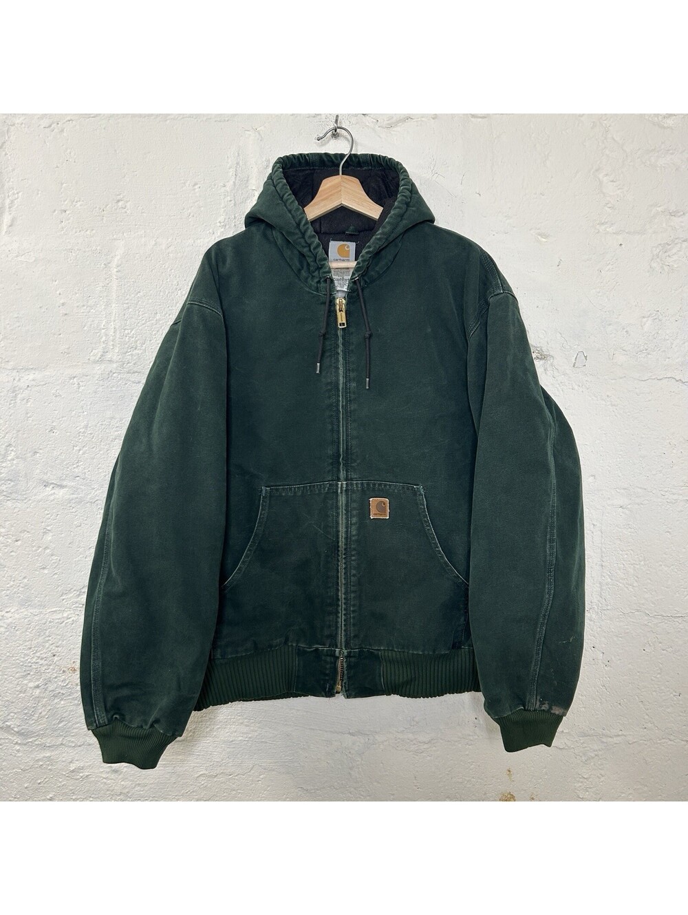Vintage Carhartt Quilted Hooded Active Jacket “Spruce Green”